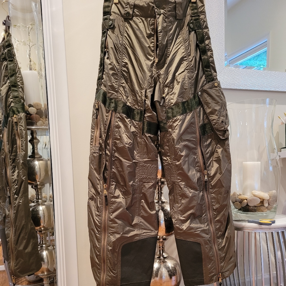 RLX RALPH LAUREN MEN'S SKI, SNOWBOARD, SNOW PANTS SIZE S/ M GREEN COLOR